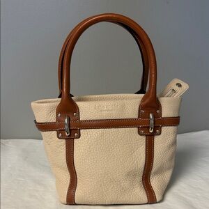 Kate Spade New York Cream Pebbled Leather Small Satchel Bag